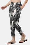 Enamor Viscose Loungewear Bottom - Black Abstract Tribe Aop — thumbnail 4